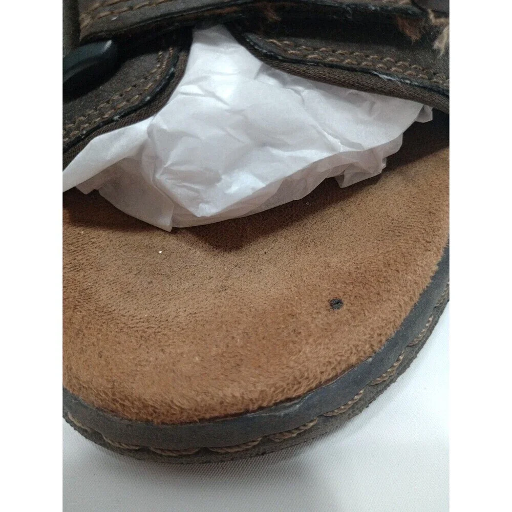 Men’s Nunn Bush Dual Comfort Open Toed Sandals W/ Two Straps Size 12